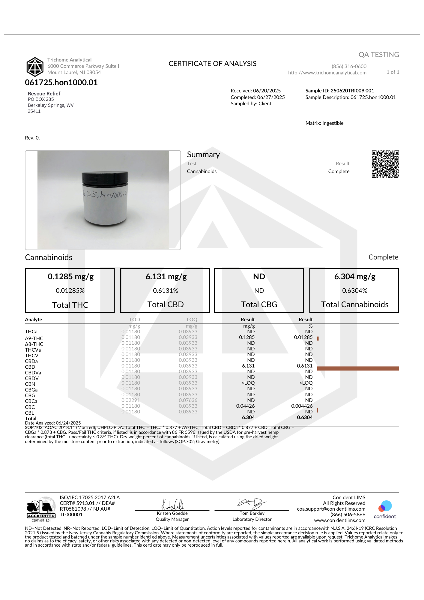 CBD Honey 1000mg