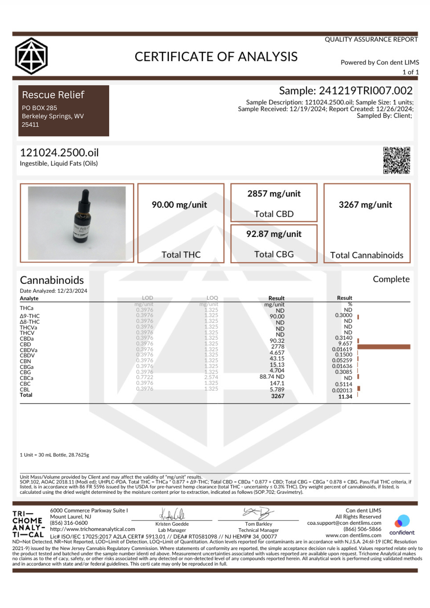 2500mg - CBD Oil for Pets